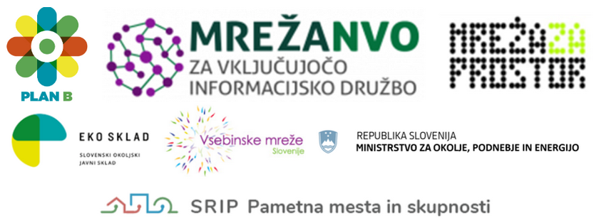 Logotipi organizatorjev posveta zeleni in digitalni prehod.